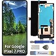 Int'x AMOLED Display for Google Pixel 7 Pro GP4BC (Fingerprint) LCD Screen Replacement Touchscreen with Tool Black with Frame High Quality