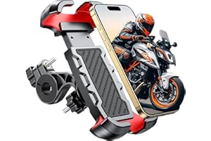 Mohard Mobile Phone Holder Bicycle, [Never Fall] 360° Rotatable Mobile Phone Holder Motorcycle Mobile Phone Holder Bicycle Mounts for Sports Measuring Devices Compatible with iPhone 16/15, Galaxy,