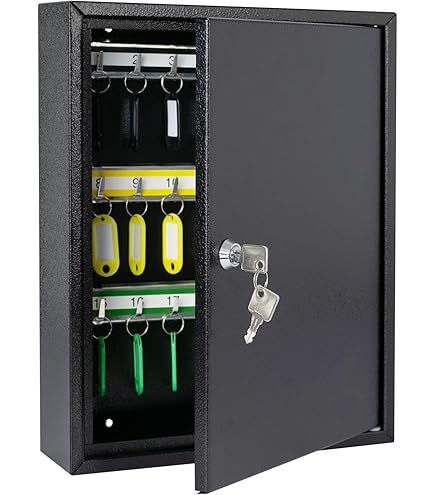 Armadietto Per Chiavi A 60 Posti Con Serratura A Codice E Chiave | Etichette Colorate | Ideale Per Casa, Ufficio O Agenzie