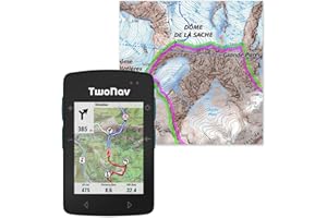 TwoNav ROC + Karte France IGN Topo, komplett, Sport-GPS mit 6,9 cm (2,7 Zoll) Display, für Mountainbike, Fahrrad, Gravel oder Bikepacking, mit Karten, Farbe: Türkis