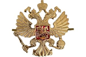 Ganwear Russian Army Military Uniform 2-Headed Eagle Hat Cap Beret Metal Brooch Badge