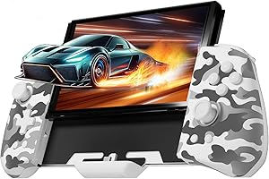 PALPOW Switch Handheld Controller, Switch/OLED Compatible, Luminpad Ergonomic Switch, All-in-One Handheld Controller, RGB/Turbo/Mapped - Camouflage White