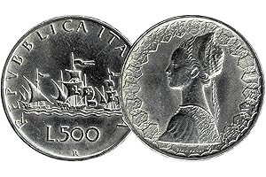 LaVecchiaScatola Repubblica 500 Lire 'Caravelle' in Argento 835 (11gr)