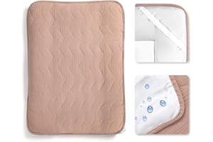 lulumoon Wickelauflagenbezug für Wickelauflage 50x70 cm: Musselin Baumwolle mit hoher Saugfähigkeit – Auslaufsichere Wasserdicht Rückseite – waschbarer Wickelauflage für Baby