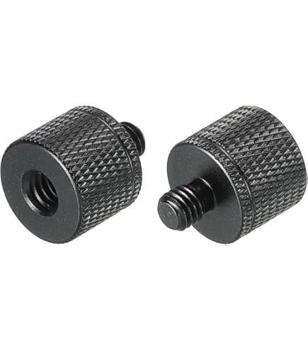 QUARKZMAN 3-delige microfoonstandaardadapter, 1/4 binnendraad naar M8 buitendraad, schroefadapter, aluminiumlegering voor microfoonstatiefhouder, zwart QUARKZMAN 3-delige microfoonstandaardadapter, 1/4 binnendraad naar M8 buitendraad, schroefadapter, aluminiumlegering voor microfoonstatiefhouder, zwart