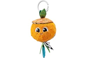LAMAZE Tomy L27384 Olive The Orange, Clip on Pram And Pushchair Newborn, Sensory Babies with Colours And Sounds, Development Toy for Boys And Girls Aged 0 Months +, Multi
