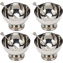 Tazze Gelato In Acciaio Inox - Ciotole Eleganti Per Dessert, Budini E Insalate - Foto 11