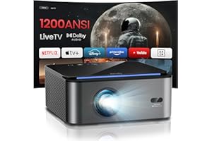 Proiettore 4K【Netflix Ufficiale/1200 ANSI】con Live TV, Dolby Audio, Autofocus/Keystone, Proiettore 4K Smart TV, Videoproiettore WiFi6 Bluetooth, <25ms, Eeenfy Ares A2 1080P Proiettori per Case/PS5/PC