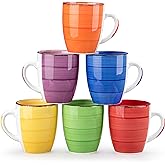 vancasso Bonita Series Set of 6 Coffee Cups, 360 ml Breakfast Mugs, Milk Cup Set, Ceramic Cups, Microwave and Dishwasher, Han