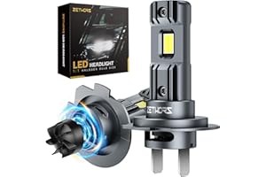 ZETHORS Lampadine H7 LED Auto 90W 20000LM 6000K Xenon Bianco Mini Luces H7 Faro non Polarità Plug and Play Fascio Alto/Basso Alogena Sostituzione H7 LED Canbus con Ventola Impermeabile IP68, 2PCS