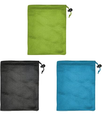 6 Nylon-Netztaschen Mit Kordelzug – 15x10 Cm, Für Kleinkram, Reise, Kosmetik, Schlüssel & Mehr
