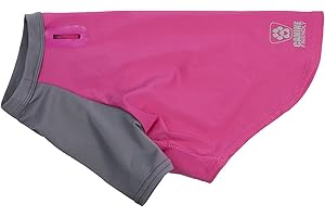 Canine Friendly 66701014 Solis UV Sun Protection Coverup Dog Shirt, XX-Small, Raspberry/Charcoal