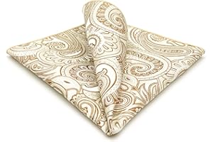 S&W SHLAX&WING Paisley Pocket Squares for Men's Suit XL Large for Wedding Prom Party