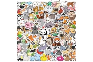 FOCRI Animales Pegatinas, 200 Piezas Bonitos Pegatinas Paquetes Para Adultos, Adolescentes, Kawaii Pegatinas Para álbumes De Recortes, Vinilo Impermeables Stickers Para Monopatín, Agua Botella, Guitarra