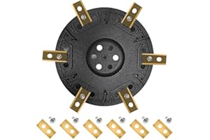 MUFUSHAN Disco de Cuchilla de Cortacésped, Ajuste de Cortacésped Robótico - Disco de Cuchilla con 6 Cuchillas para Worx Landroid S&M (hasta 2020), Kress y Einhell