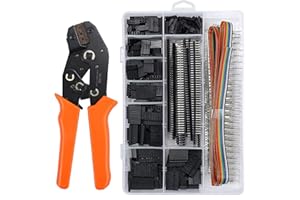 Cozywind Herramientas de Crimpadora Dupont, Juego de Crimpadora con 1550PCS Pins Macho y Hembra Conector Dupont 28-18AWG 0.1-1.0mm²