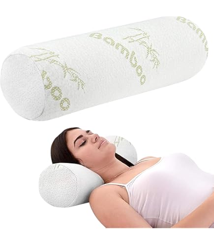 Cuscino Lombare Cilindrico In Lino - 15x40cm, Supporto Collo/Schiena, Fodera Lavabile, Per Sedia/Auto/Letto - Foto 11