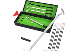 Operitacx Mini Golf Club Putter Ballpoint Pen , Golfers Gift Box Set with 9pcs Refills, Desktop Decor for School Supplies Golf accessories Men Women Dad Boss Coworker Teen Boys