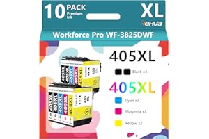 hehua Wkłady atramentowe 405XL Multipack Kompatybilne z Epson 405XL Zwart 405 XL Wkłady atramentowe do Epson WF-4820 WF-4825 WF-4830 WF-3820 WF-3825 WF-7310 WF-7830 WF-7835 WF-7840 WF-7310