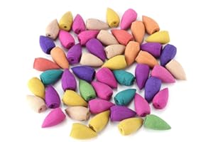 GLOGLOW 50 sztuk Stożki kadzidełka z przepływem zwrotnym, pomoc w usypianiu Akcesoria do uwalniania ciśnienia Stożki zapachowe do użytku domowego