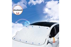 Vintoney - Cubierta de Parabrisas para Coche, con Cierre magnético, Plegable y extraíble, para Parabrisas de Coche, protección contra la Nieve, el Hielo, Las heladas, el Polvo y el Sol
