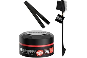 Edge Control Hair Wax, 3-in-1 Edge Brush & Elastic Wig Band Bundle | Gummy Wax Ultra Hold, Gummy Hair Gel, Edge Control Gel for Afro Hair, Mahn K Collection 3-in-1 Edge Brush, and Elastic Wig Band