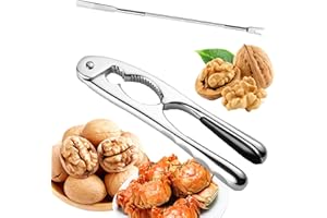 Xiujuers Nutcracker, Walnuts, Walnut Cracker with Walnut Needles, Nutcracker Hazelnuts, Stainless Steel Nutcracker, Nut Cracker, Multifunctional Nutcracker, Lightweight Open Nutcracker, Walnut (B)