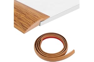 NVANVMM 2m×3.5cm Floor Transition Strip,Flooring Threshold Transition Strip,Carpet Door Trim Stripstrips,Self Adhesive for Floor Door Divider Strip Living Rooms, Kitchens and Stairs(Yellow Oak Wood Grain)