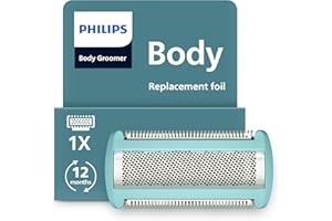 ‎PHILIPS Philips BodyGroom Ersatzscherfolie – Rasiersystem mit Dreifachschutz, gründliche und glatte Rasur, 100% duschfest, Modell BG2010/43