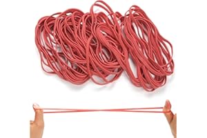 LONELY HIGH HEELS 52 Stücke Gummibänder Rot Gummiringe Große 100x5mm Gummiband Breit Elastische Gummi Wiederverwendbar Gummiringe für Büro Schulbedarf Haushaltsgummi Basteln