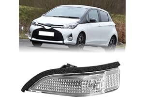 JSKAPA Side Wing Mirror Indicator Light Cover Fit For YARIS 2011 2012 2013 2014 2015 2016 2017 2018 2019 Passenger Side Near Side (Left Side)