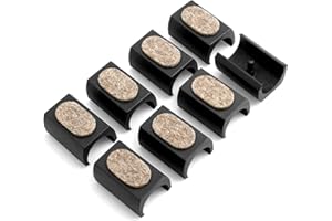 Design61 Lot de 8 patins en feutre pour chaises cantilever - Diamètre : 24 à 25 mm - Pour meubles - Avec surface de glissement en feutre amortissant le bruit