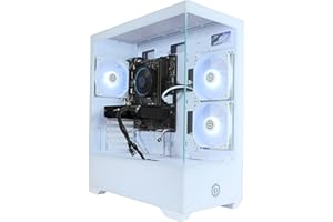 CyberPowerPC Wyvern Gaming PC - AMD Ryzen 7 5700X, Nvidia RTX 5060 8GB, 16GB RAM, 1TB NVMe SSD, 650W 80+ PSU, Wi-Fi, Windows 11, Prism Panoramic RGB White
