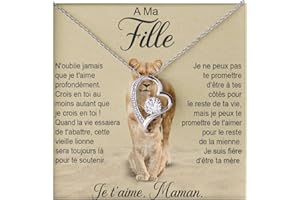 Bramart Collier pour femme Or, Argent - Idées cadeaux pour elle événement spécial, Anniversaire ou Noël - Coffret avec dédicace comprise