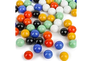 HAKACC 90 sztuk szklanych kulek, 1,6 cm, kolorowe kulki do zabawy w kształcie kulek chińskich (6 kolorów)