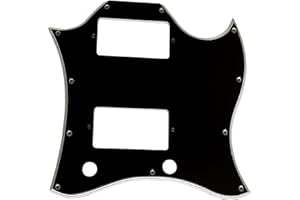 HANHUAGONGYIPING Pièces de guitare pour Gibson SG - Pickguard intégral de style standard - 5 plis - Noir