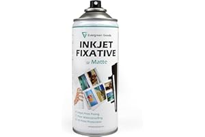 EVG Evergreen Goods Inkjet Fixative Spray - Professional Inkjet Print Fixing Spray for Ultimate UV Print Protection and Print Waterproofing - Enhance & Preserve Your Prints with Confidence (Matte Finish)