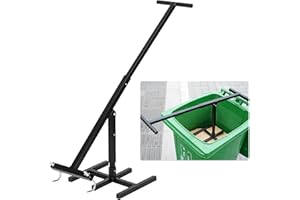 YAGEANNL Manual Trash Compactor, Rubbish Press for Wheelie Bin Waste Recycling Hand Tool for Outdoor, Touchless Trash Bin Compactor for 120-660L Wheelie Bins, Iron Compacting Trash Can