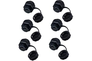 YIOVVOM Accoppiatore RJ45 schermato industriale a doppio pannello, da femmina a femmina, connettore impermeabile combinato con connettori di rete a cappuccio, connettore Cat5/5e/6 8P8C, copertura impermeabile