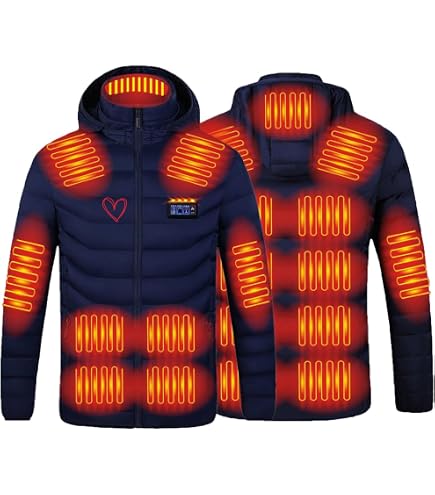 Giacca Riscaldata Uomo Per Sci E Lavoro - Piumino Termico Con Batteria, Maniche Lunghe, Impermeabile, Per Moto E Outdoor