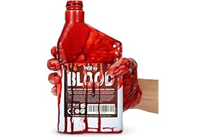‎FESTICY Festicy Kunstblut 0,5 L Kanister I Perfekt für Halloween, Film und Theater I Echtes Fake Blood 500 ml I Halloween Blut für Kostüme und Deko I auswaschbares Kunstblut Kleidung I Halloween Deko