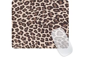 Ksriylm Tapis de Souris,Tapis De Souris Carré LéOpard Mignon Mousepad De Personnalité avec Base en Caoutchouc ImperméAble Et AntidéRapante Mousepad pour Bureau,Travail,Ordinateur,Maison,Marron