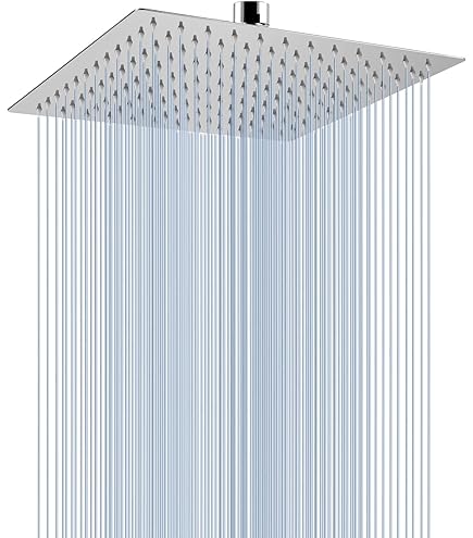 Hoofddouche Tres Plafond 42x42 cm Vierkant Patroon Ronde Hoeken Staal