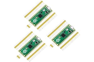 DUBEUYEW Carte de microcontrôleur flexible Raspberry Pi Pico basée sur le processeur Raspberry Pi RP2040 Dual-core ARM Cortex M0+, prend en charge C/C++/Python, avec en-têtes de broches assortis,3 Pcs