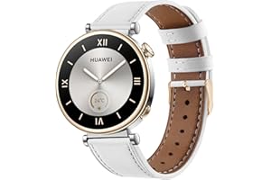 NEMUALL Armband für Huawei Watch GT 4/GT 5 41mm Leder Uhrenarmbänder, 18mm Armbänder Echtleder Ersatz Lederband für Damen Herren