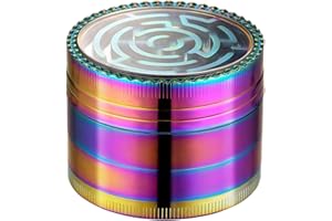 LIHAO Grinder Original Métal Forme Labyrinthe Moulin à Herbe en 4 Parties - Diamètre: 5.2cm