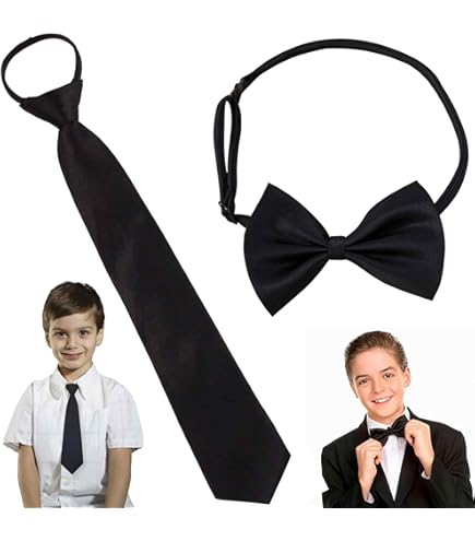 Papillon In Legno Per Ragazzi - Blu Nero, Misura Regolabile Per Matrimoni E Feste - Foto 10