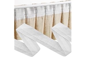 GAROMIA Gardinenband Kräuselband, 30 m x 2.5 cm Polyester Gardinenband Faltenband Falten Gardinenband zum Aufnähen Falte Gardinenband Universalband for Abnehmbarer Vorhang