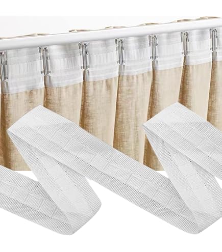 INCREWAY Gordijntape, 10 m (10,9 yards) Gordijnkoers met gat van 39 mm voor geperforeerde gordijnen, header doe-het-zelf decoratie, zwart