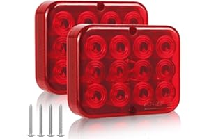 AOHEWEI 2 x Fanale Retronebbia LED Fendinebbia Posteriori Per Rimorchio Rosso 12V Impermeabile Per Auto Rimorchio Caravan Camion